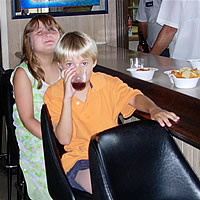 Jackie & Tucker at the bar.